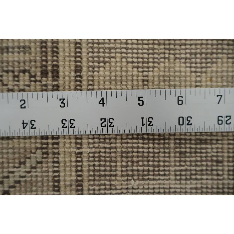 Hand Knotted Oriental 100% Wool Carpet Traditional Floral Beige & Ivories Tabriz Area Rug - 9' 8'' X 6' 5''