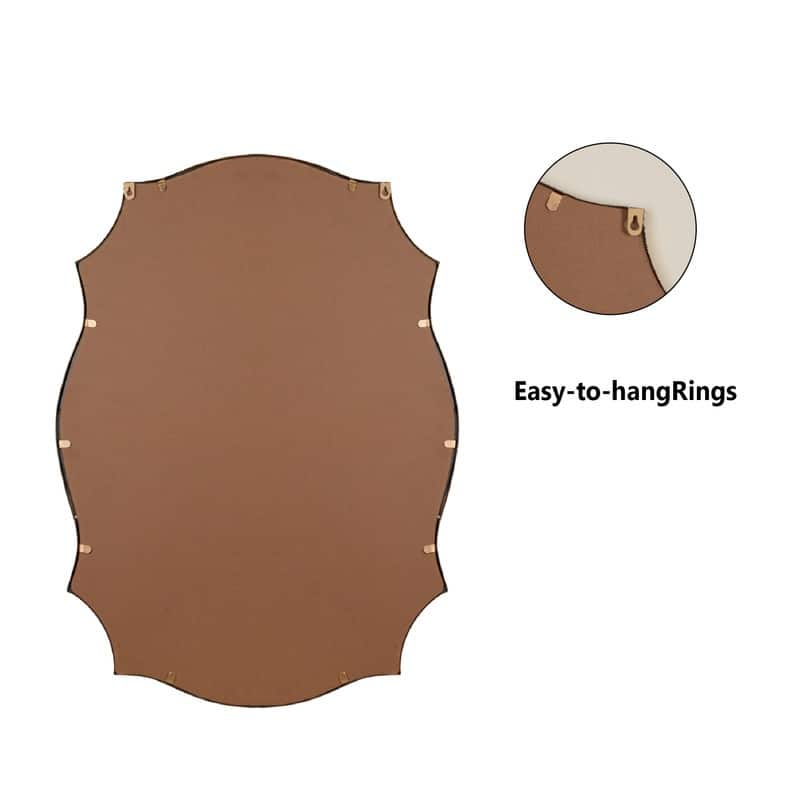 Gold Metal Frame Wall Mirror - 35.43"×25.2"