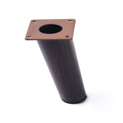 FMF 4.72 Inch Round Steel Slanted Furniture Leg (Set of 100)