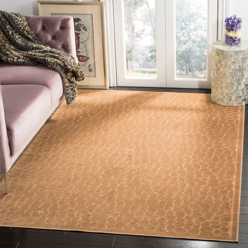 Martha Stewart by SAFAVIEH Handmade Reptilian Viscose Rug - 5'3" x 7'6" - Taupe