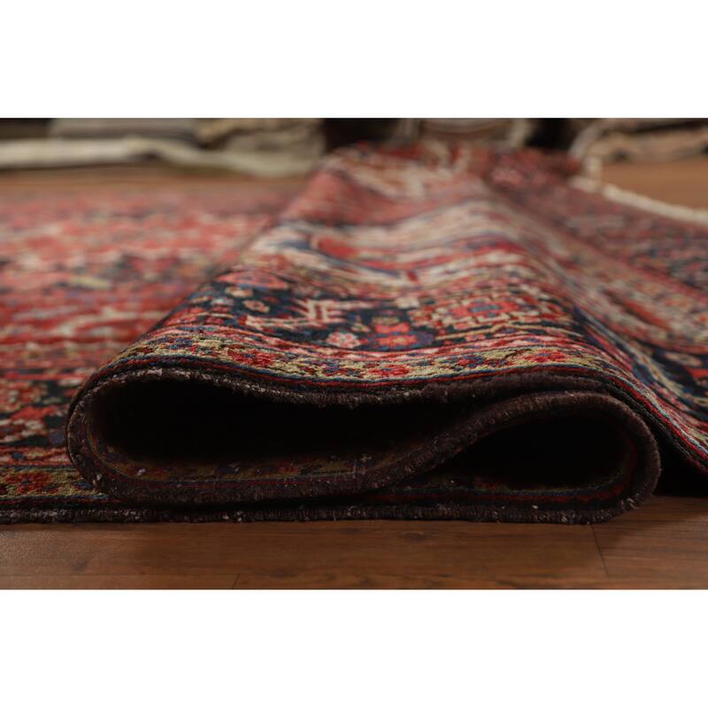 Hand Knotted Oriental 100% Wool Carpet Traditional Medallion Red Heriz (serapi) Area Rug - 15' 0'' X 11' 8''