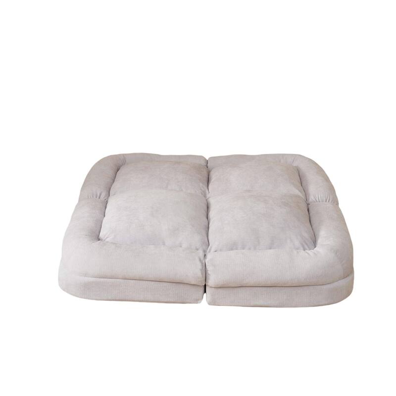 Convertible Fold-Out Double Sofa Bed Bean Bag Sofa with Adjustable Back for Living Rooms Dorms