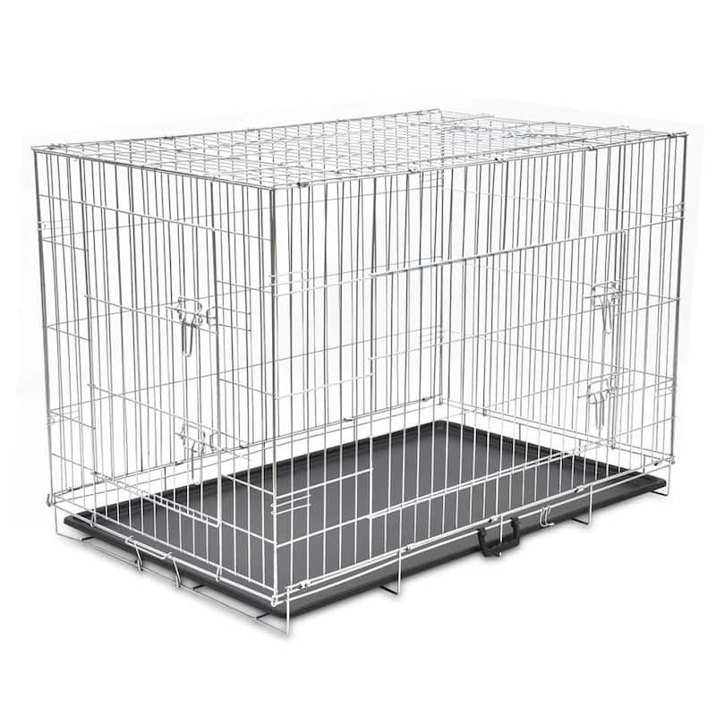 vidaXL Foldable Metal Dog Bench M