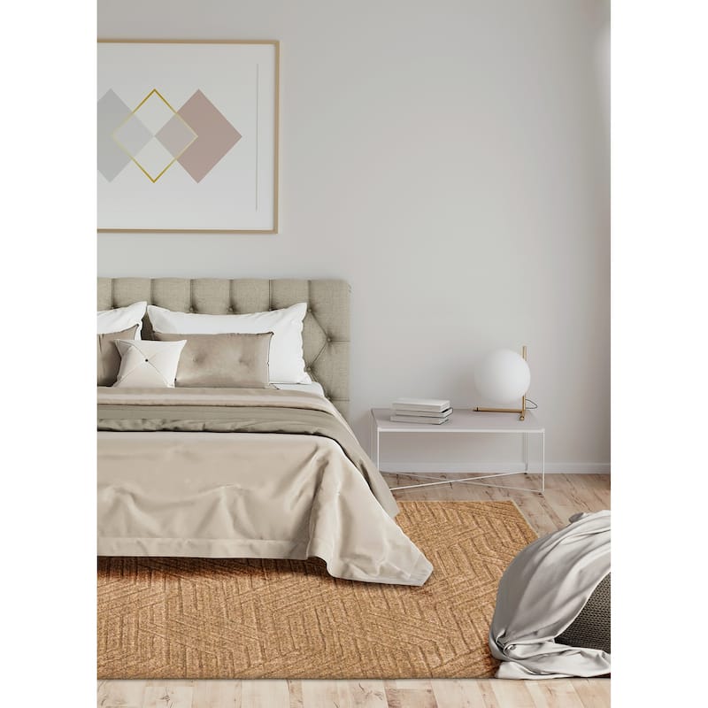 Kashkuli Gabbeh Tan Rug 5'3" x 7'3" - 5'3 x 7'3