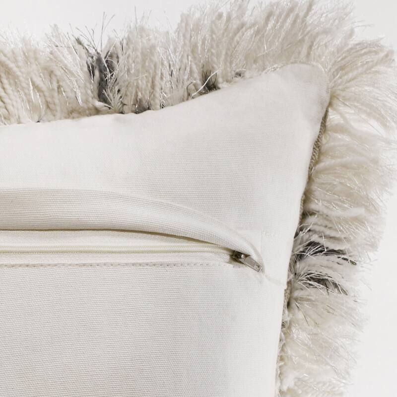 HomeRoots 14" X 36" Black And White Polyester Geometric Zippered Pillow