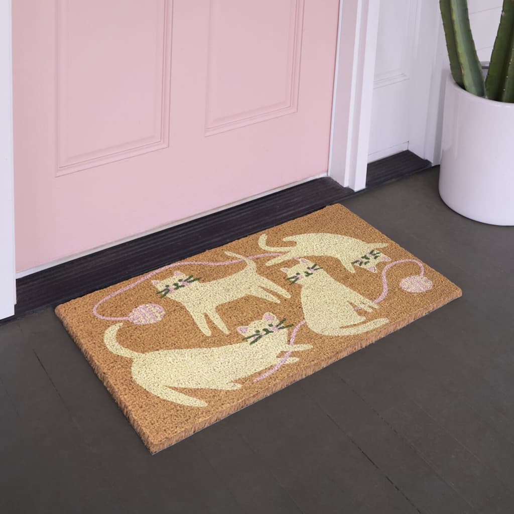 Cats & Yarn 18" x 30" Doormat