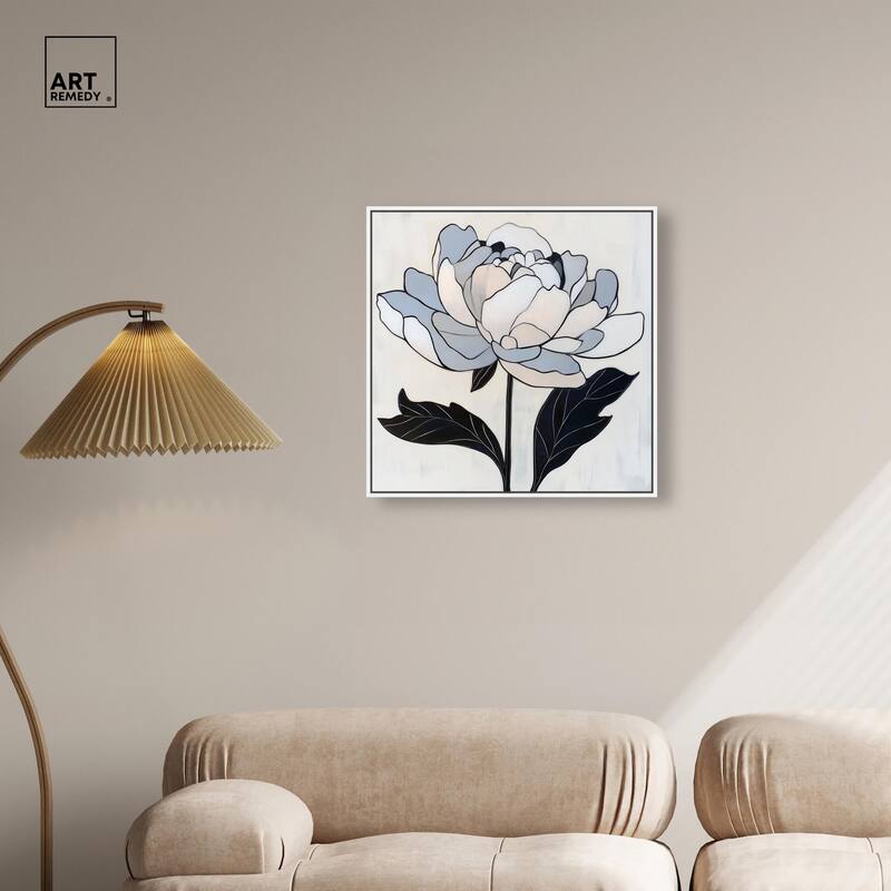 Gray Scale Flower I Canvas by Art Remedy