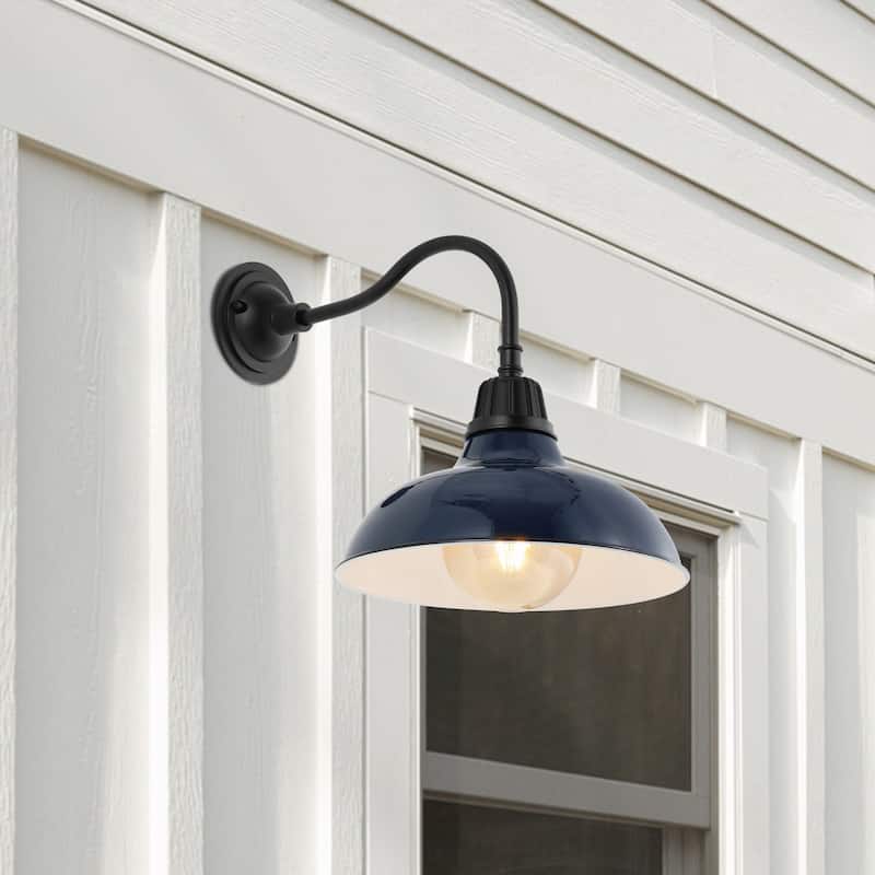 Stanley 12.25" Indoor/Outdoor LED Gooseneck Arm Sconce, By JONATHAN Y