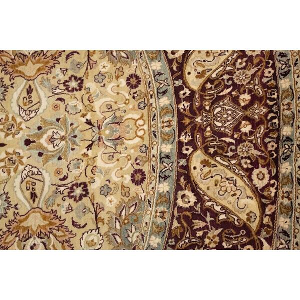 8'0 x 8'2 Noori Rug Vegetable-Dyed Kashan Purple/Gold Round Rug 8'0 x 8'2 Noori Rug Vegetable-Dyed Kashan Purple/Gold Round Rug