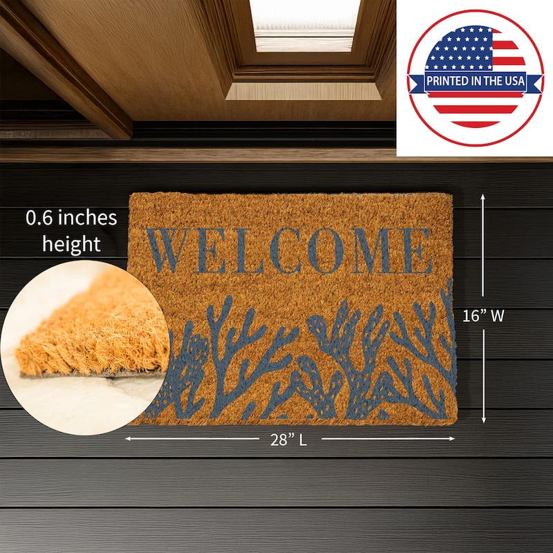 Coral Sea Welcome Coir Door Mat