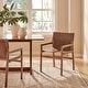preview thumbnail 12 of 20, Orín Leather Dining Chair Nutmeg Brown