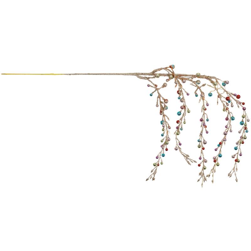 Hanging Beaded Artificial Christmas Sprays - Set of 2 - 28"