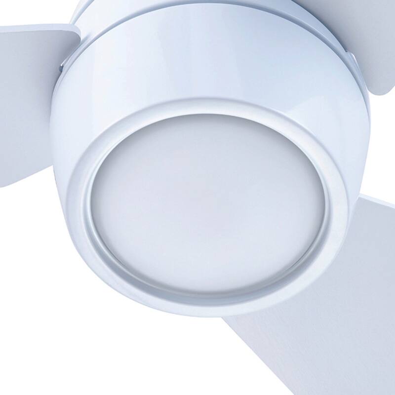 52" Honeywell Eamon Bright White Modern Indoor LED Ceiling Fan with Light, Remote Control