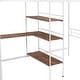 preview thumbnail 7 of 12, Space-Saving and Multifunctional Design Metal Loft Bed with Built-in Desk and Shelves, Twin Size, White