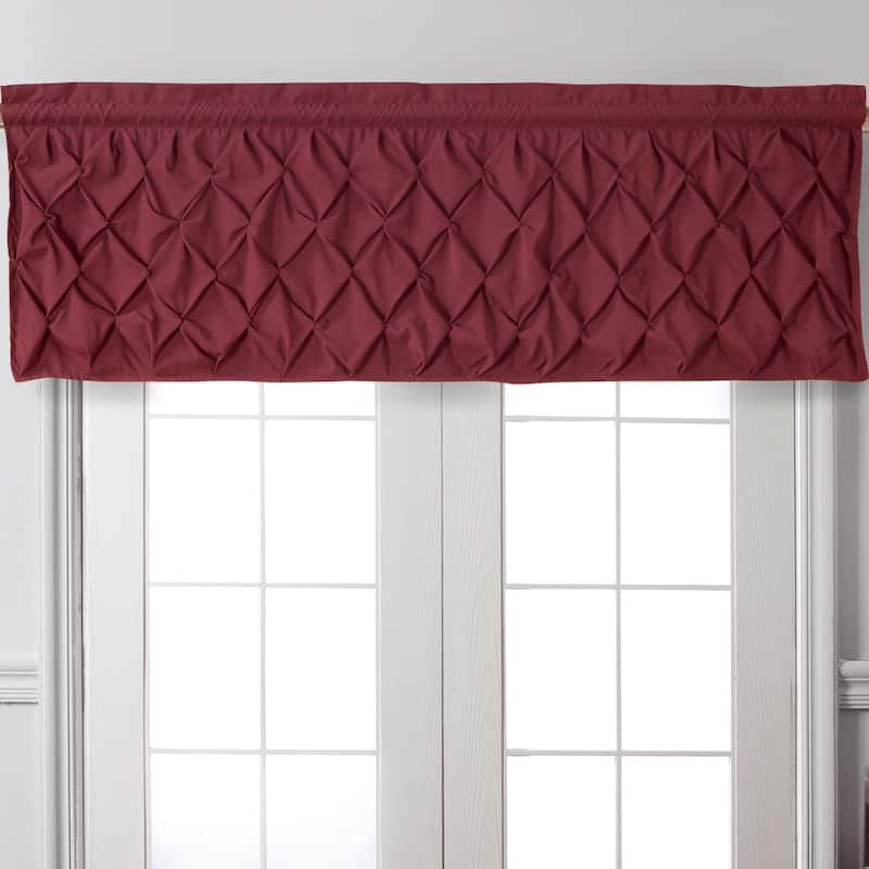 VCNY Carmen Tailored Window Valance - 60"x20" - burgundy