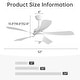 preview thumbnail 28 of 71, 45 Inch / 52 Inch White Ceiling Fan with Dimmable LED Light and Remote, 6-Speed Reversible DC Motor, ABS Blades