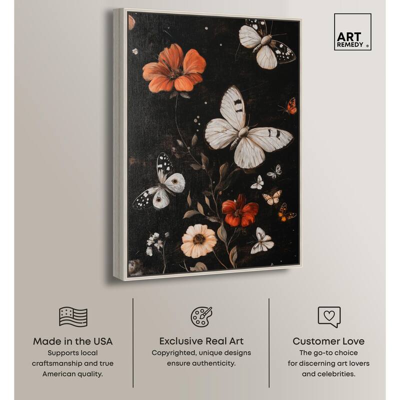 Butterfly Wing Patterns Canvas by Art Remedy