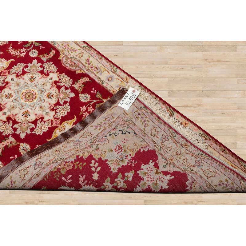 2'8''x6'7'' Runner Hand Knotted Wool Red Traditional 300 KPSI Rug - 2' 8'' x 6' 7''