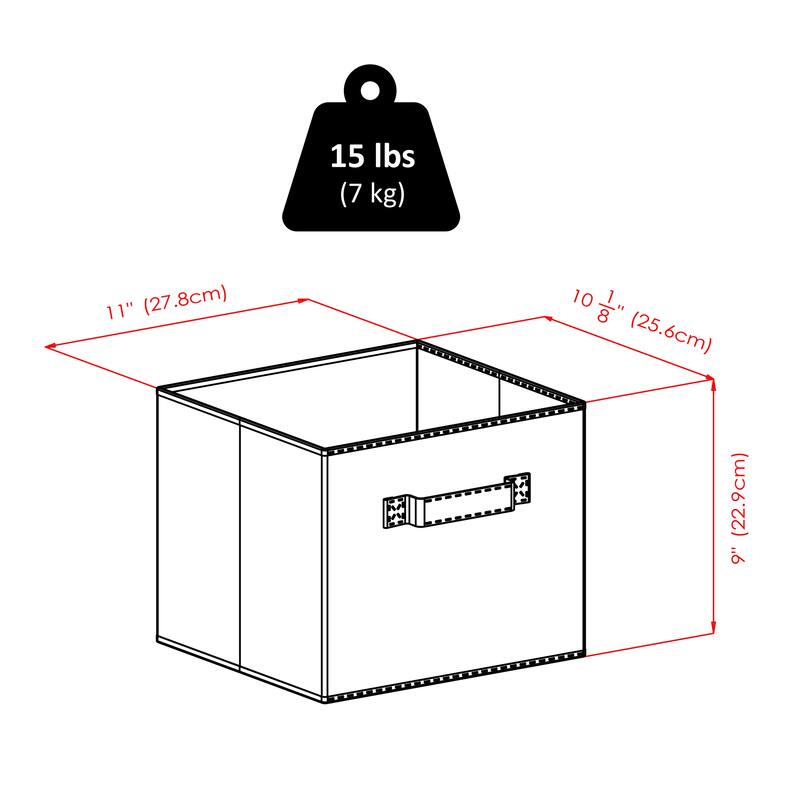 Capri 5-Pc Storage Shelf with 4 Foldable Fabric Baskets