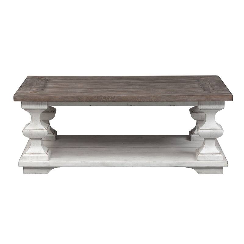 Sedona Heavy Distressed White 3 Piece Cocktail table Set