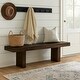preview thumbnail 1 of 3, Timbergirl Dark Walnut Mango Wood Bench - 60"