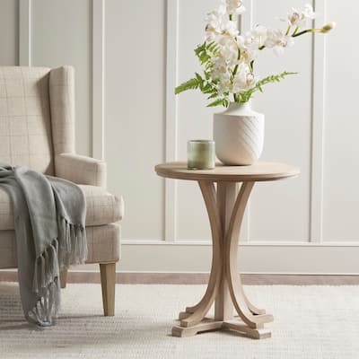 Martha Stewart Reclaimed Wheat Round Accent Table