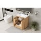 preview thumbnail 9 of 18, Classic 30" Freestanding Bathroom Vanity with Ceramic Sink, Stainless Steel Hinges & Adjustable Shelf by GDFStudio