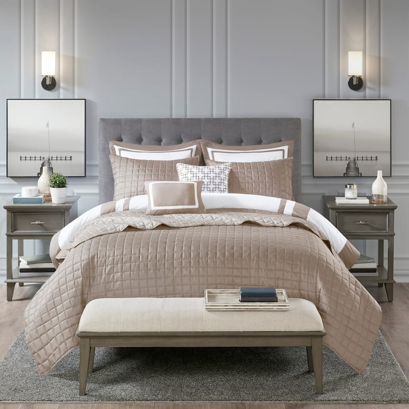 Madison Park Lexington 8 Piece Comforter and Quilt Set Collection