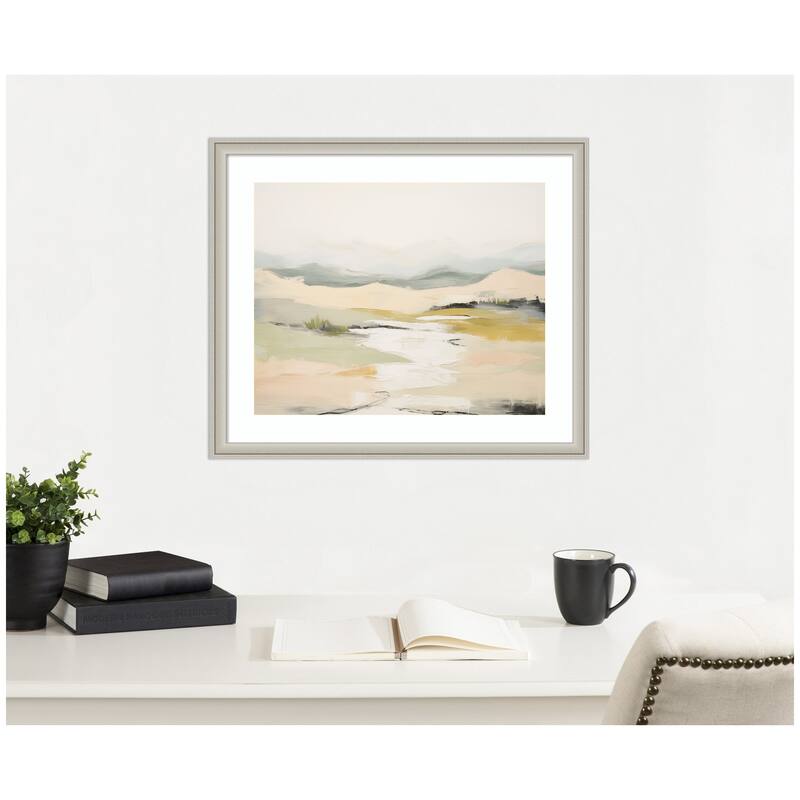 Kate and Laurel Tranquil Landscape No. 1 by Amy Lighthall Framed Wall Art Print