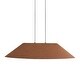 preview thumbnail 1 of 1, Golden Lighting Faroe 30in Integrated LED Pendant in Coffee/Black Felt - Brown