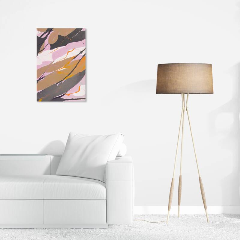 Wynwood Studio Canvas Abstract Twillight Vissage Brown and Tan Rustic Wall Art Canvas Print - 24 x 16