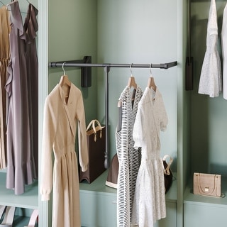 Hardware Resources 23 Inch Wide Pull Down Closet Rod with Soft Close