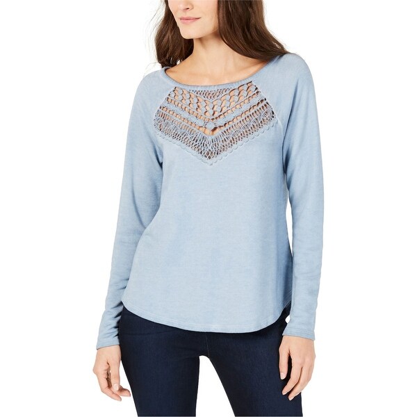 lace front sweatshirt