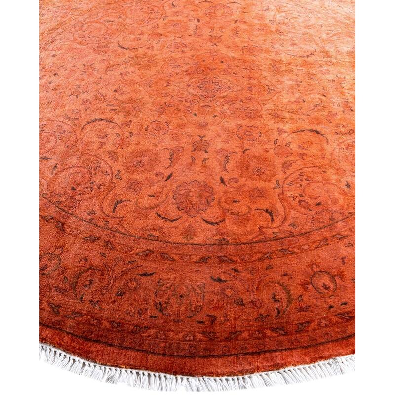 Fine Vibrance One-of-a-Kind Hand-Knotted Area Rug - Pink, 5' 7" x 5' 7" - 5' 7" x 5' 7"