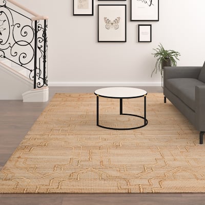 Sevita Natural Trellis Modern Area Rug