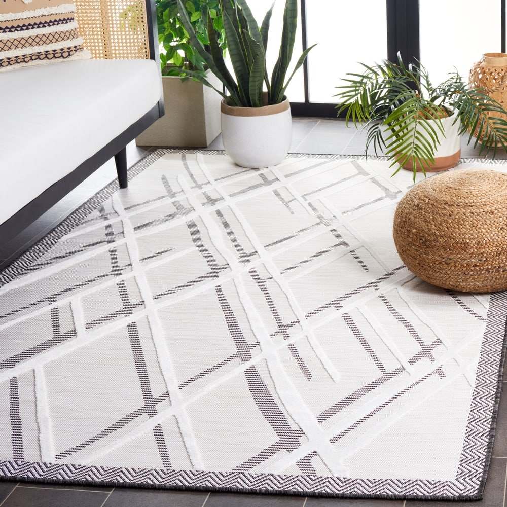 SAFAVIEH Cabana Lesley Trellis Waterproof Patio Backyard Rug