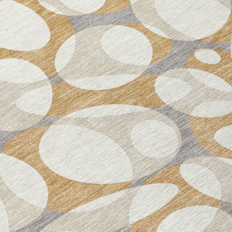 Machine Washable Indoor/ Outdoor Contemporary Saline Chantille Rug