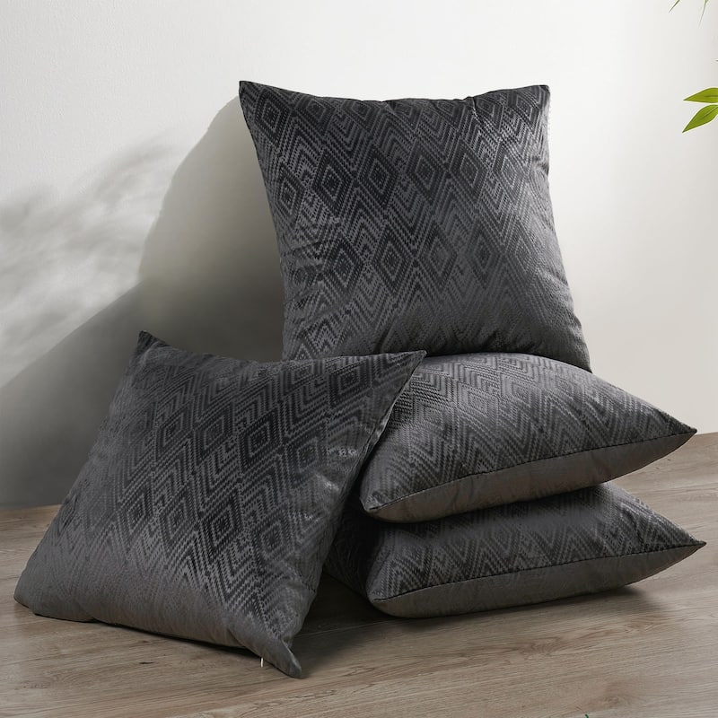 Tonopah Ikat Velvet Throw Pillow Cover Set, NO INSERT