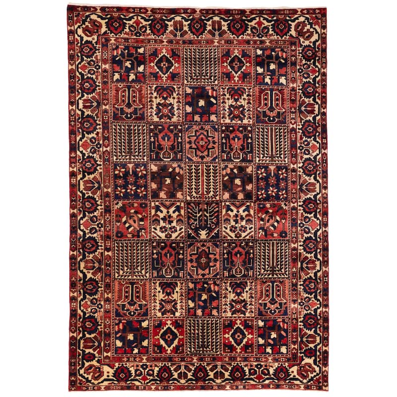 ECARPETGALLERY Hand-knotted Kayseri Vintage Red Wool Rug - 6'9 x 10'0