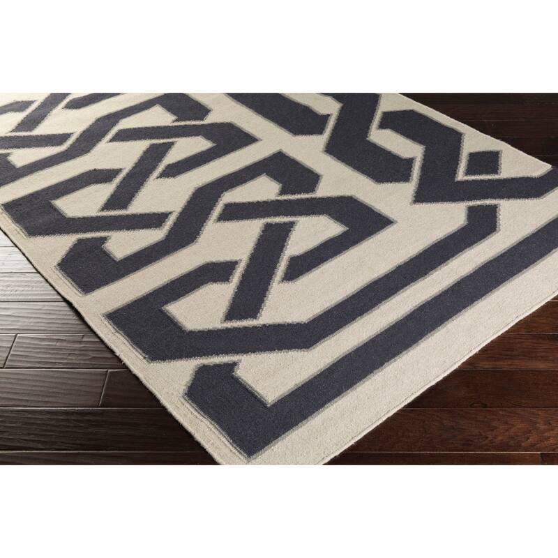 Flatweave Hand-woven Ilkeston Reversible Wool Area Rug
