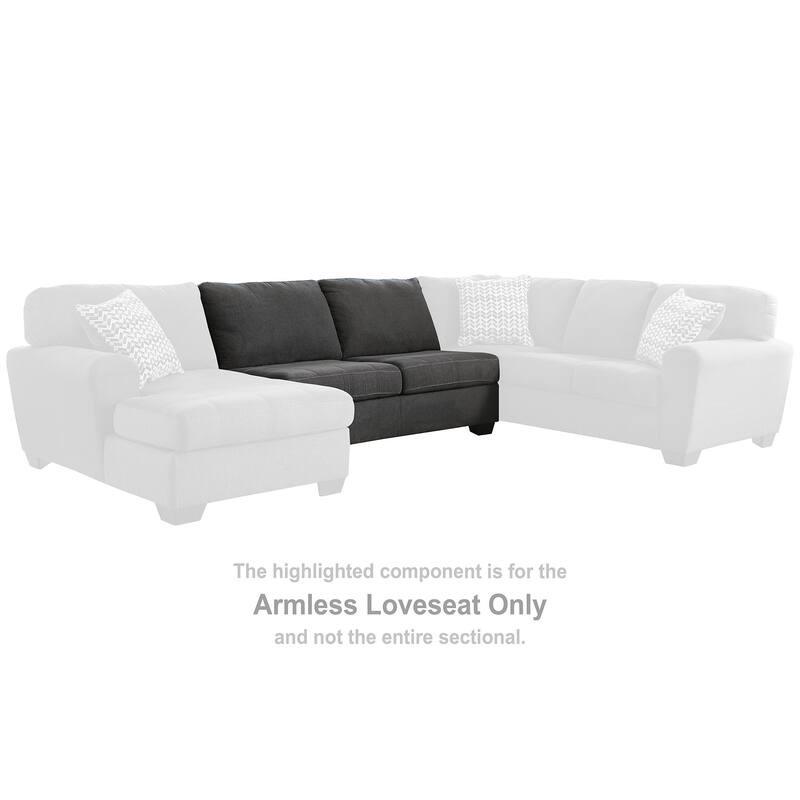 Signature Design by Ashley Ambee Dark Gray 3-Piece Sectional with Chaise - 143" W x 91" D x 37" H