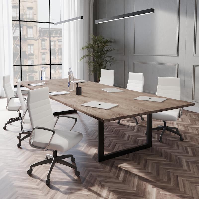Hilton Modern High Back Ergonomic Leather Office Chair with Adjustable Height, Swivel, and Tilt for Conference or Executive Desk