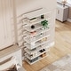 preview thumbnail 3 of 5, 8-Tier Acrylic Bookshelf, Modern Bookcase with Wood Shelves