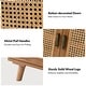 preview thumbnail 15 of 28, Woodland Multifunctional Rattan-Accented 2-Door Storage Stackable Buffet Cabinet with Solid and Wood Frame by HULALA HOME
