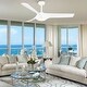 preview thumbnail 2 of 58, YUHAO 56 inch 6 Speed Quiet DC Motor Indoor Matte White Ceiling Fans with Lights and Remote Control