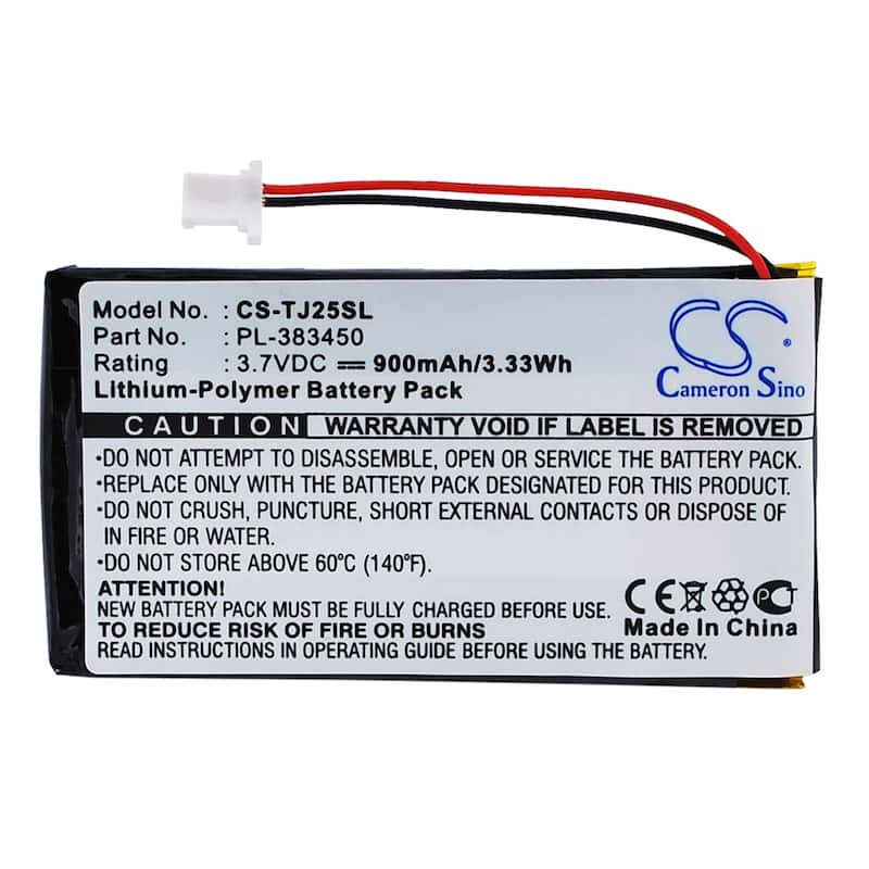 Battery for Sony Clie PEG-TJ25 PEG-TJ35 PL-383450 Pocket PC PDA CS-TJ25SL 900mAh - Black - Black