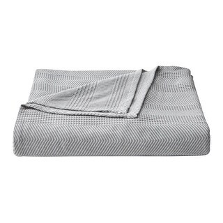 Nautica Chevron Stripe Cotton Blanket