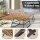 preview thumbnail 4 of 18, MAISON ARTS 2-Piece Outdoor Papasan Chairs, Oversized Rattan Lounge Scoop Chairs with Thick Padded Cushions and Steel Frame