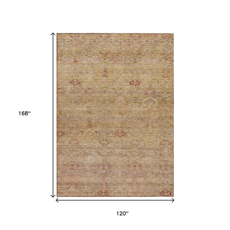 HomeRoots Oriental Traditional Rectangle Outdoor Rug