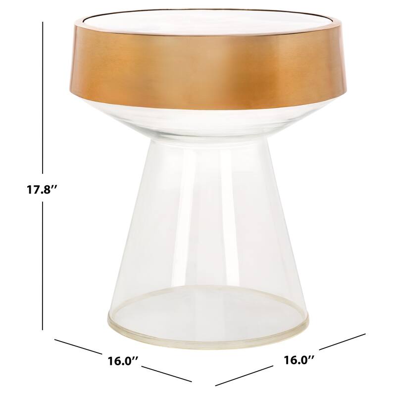SAFAVIEH Szabo Round Accent Table - 16"W x 16"D x 18"H